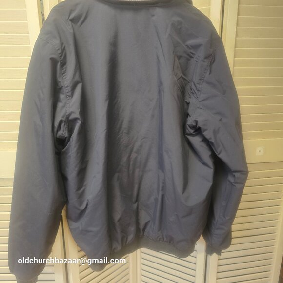 LL Bean Men's navy black Fleece Lined Warm Up winter jacket-super warm size L - Picture 2 of 15